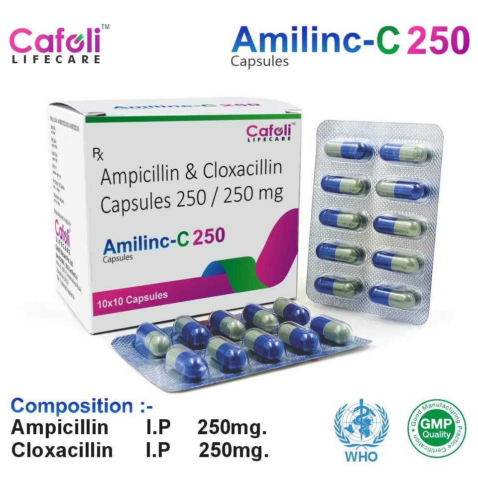 Ampicillin 250mg + Cloxacillin 250mg Capsule PCD Pharma
